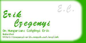 erik czegenyi business card