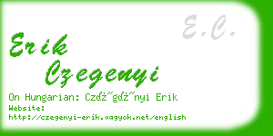 erik czegenyi business card